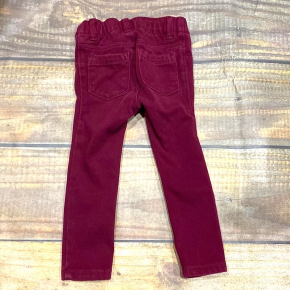 Old Navy Ballerina Jeggings 24/7 Burgundy toddler girl 2T - Picture 3 of 7